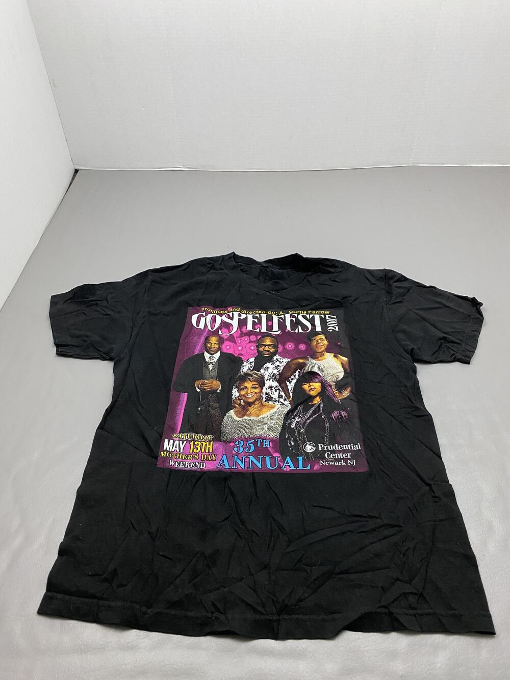 Gospelfest Shirt Mens Large Black 35th Annual May 13th 2017 Newark NJ Concert